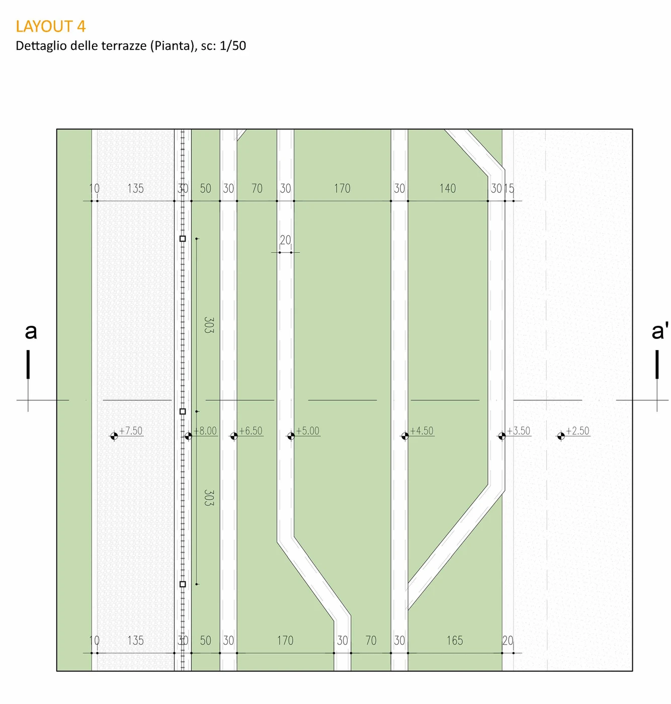 Terraces — detail plan