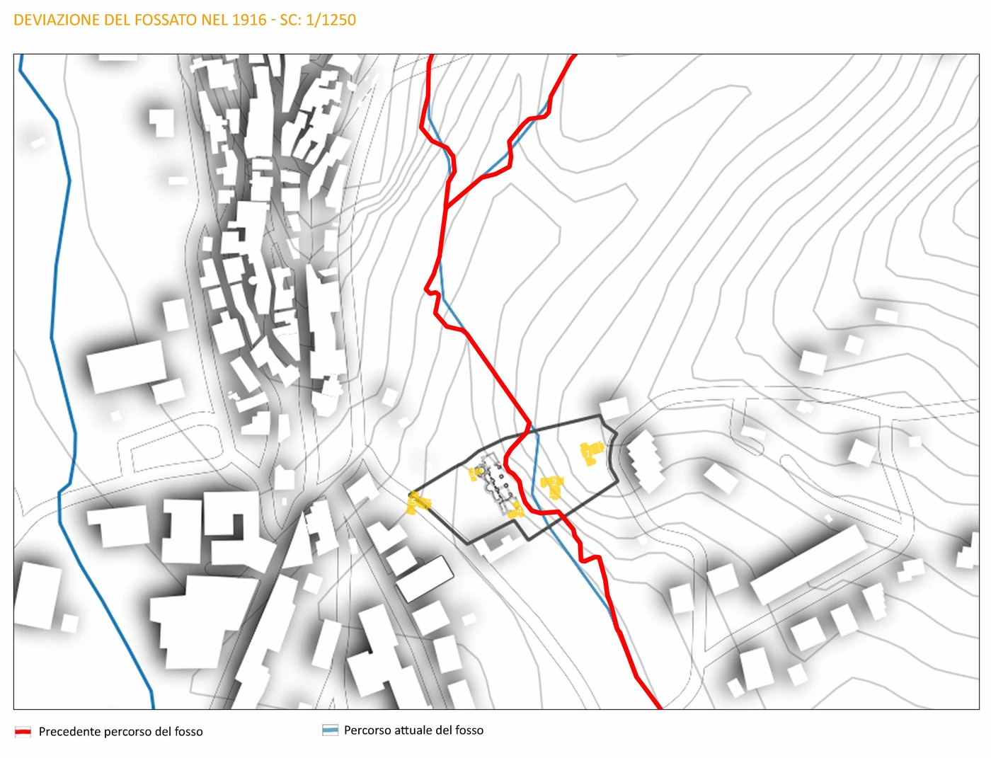 Site topography and the stream course