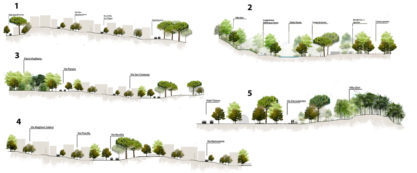 Street and landscape sections
