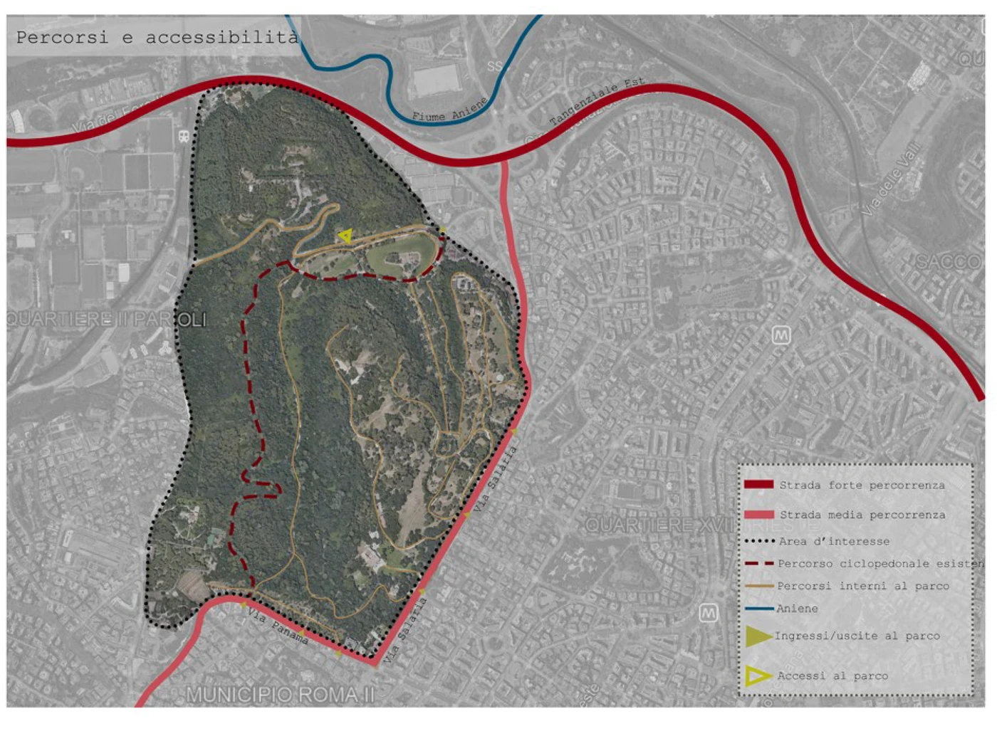 Villa Ada and the surrounding network