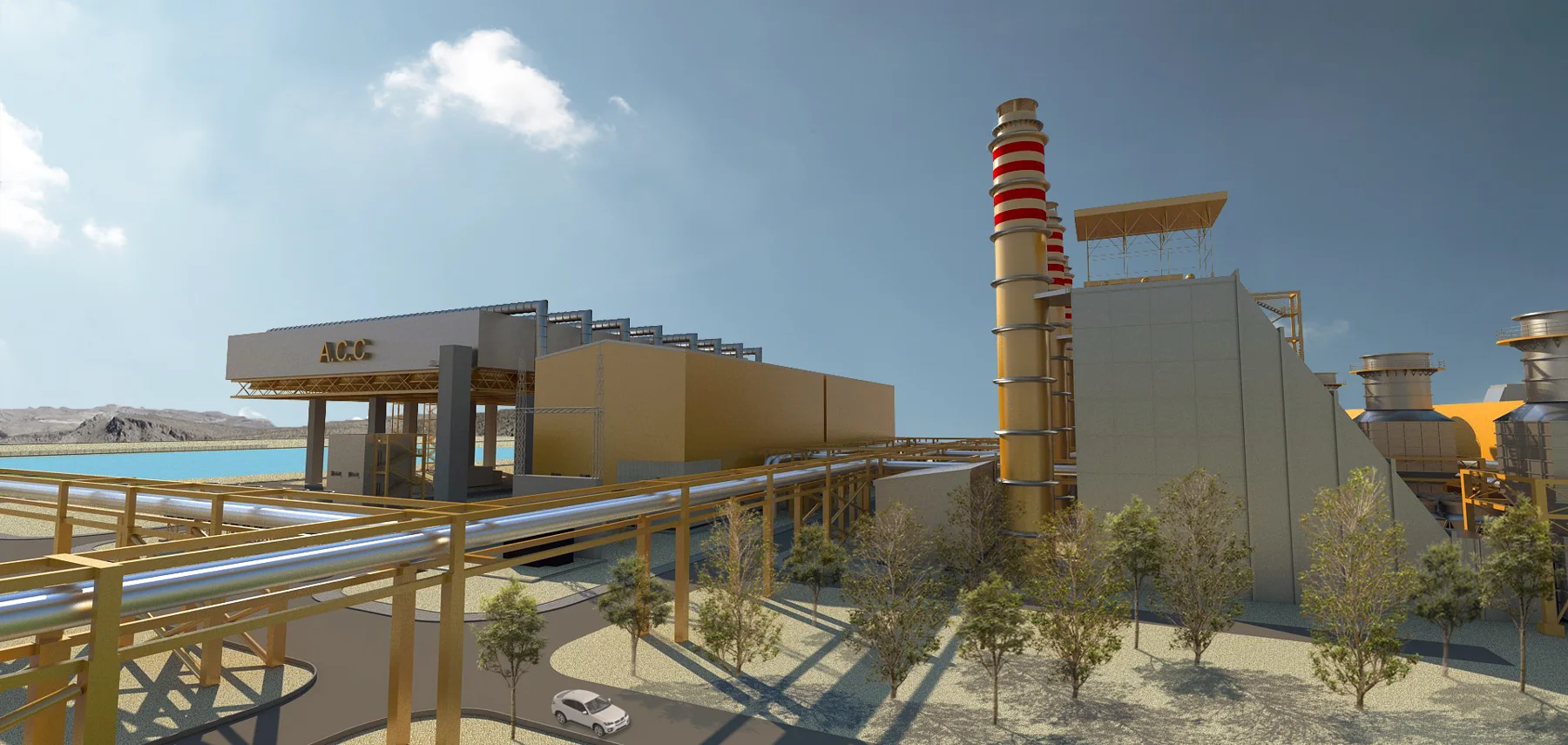 Kahnouj Power Plant Buildings