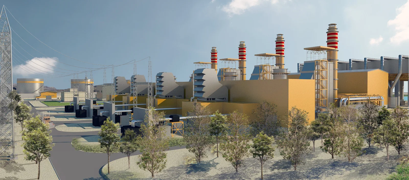 Kahnouj Power Plant Buildings
