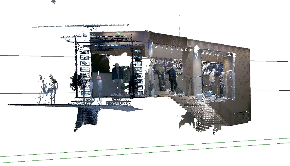 vista tridimensionale del rilievo in Revit