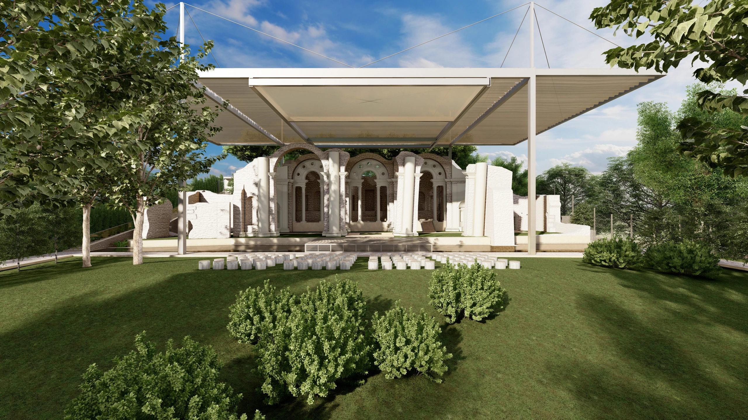 Ninfeo Bramante / Theatre & Public Garden — Genazzano, Lazio, Italy